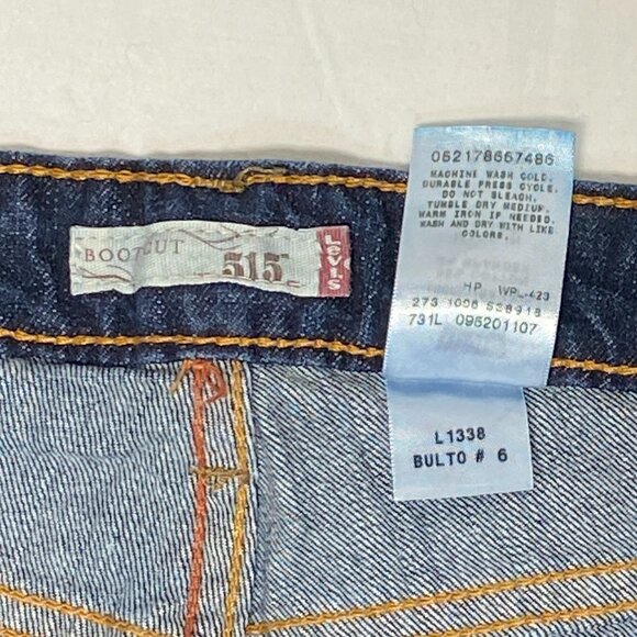 High Rise Bootcut Stretch Denim Jeans Dark Blue Wash Like New Levi’s 515 - Picture 15 of 15